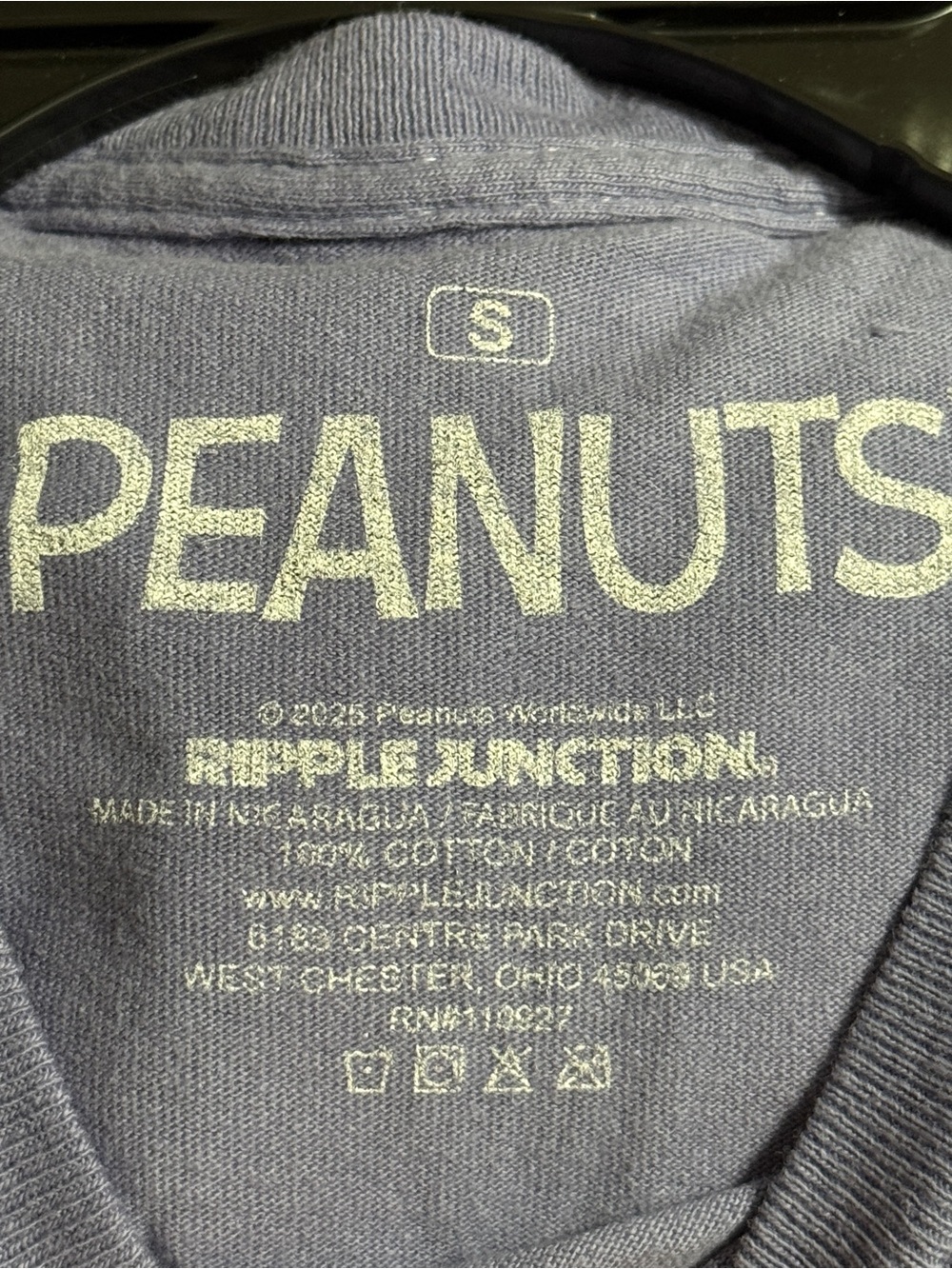 Peanuts Heather Gray Graphic Tee - Peanuts Logo - Picture 3 of 3